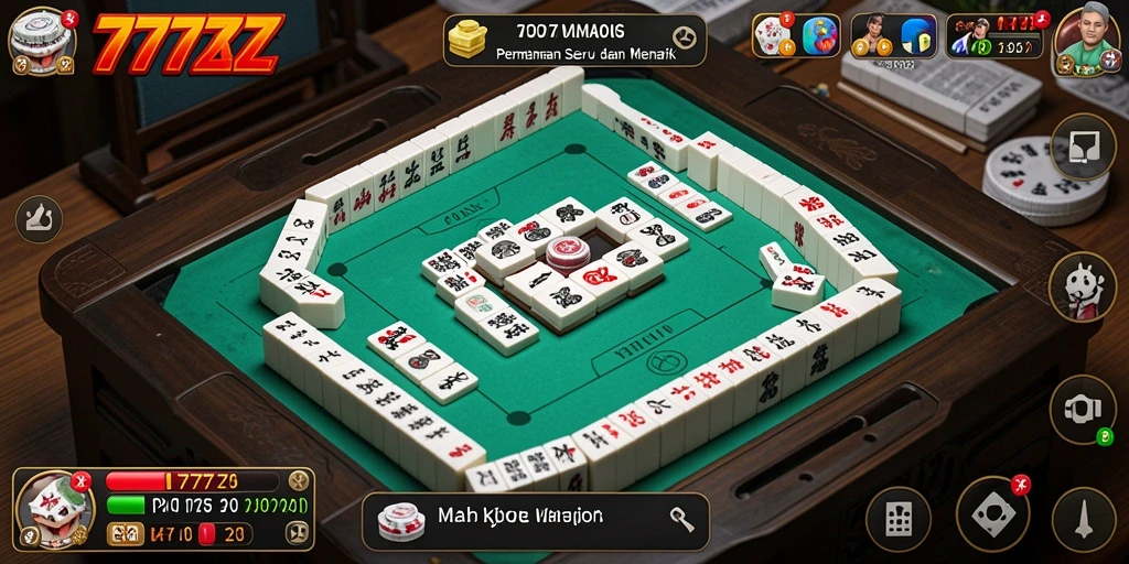 Screenshot gameplay Mahjong di 777ZX dengan grafis menarik.
