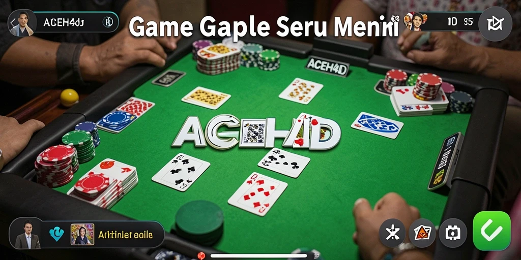 Screenshot gameplay ACEH4D yang menunjukkan keseruan bermain Gaple.