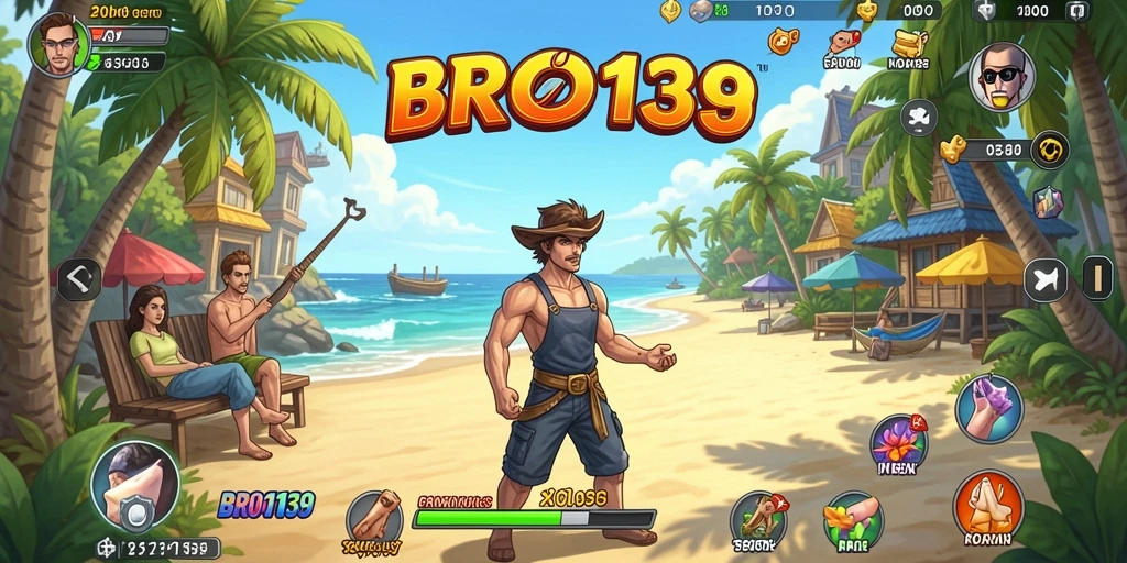 Tampilan gameplay <strong>BRO138</strong> yang penuh warna dan menghibur.