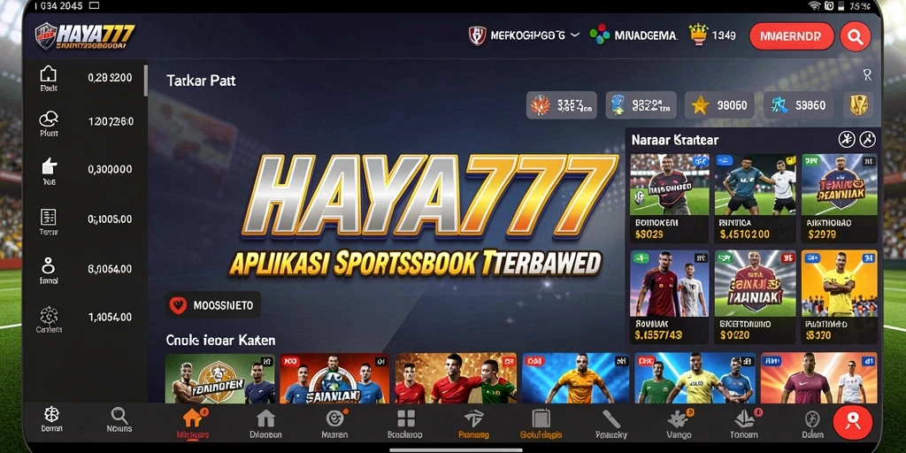 Tampilan antarmuka HAYA777 yang eye-catching dan mudah digunakan.