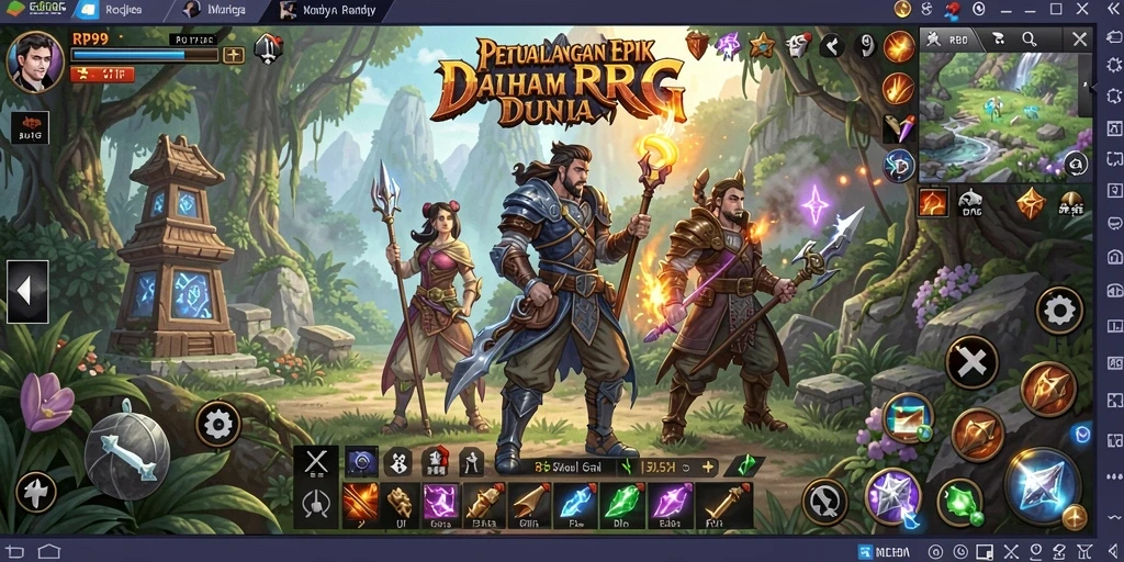 Screenshot RP99 menampilkan aksi seru dan dunia RPG yang menakjubkan.