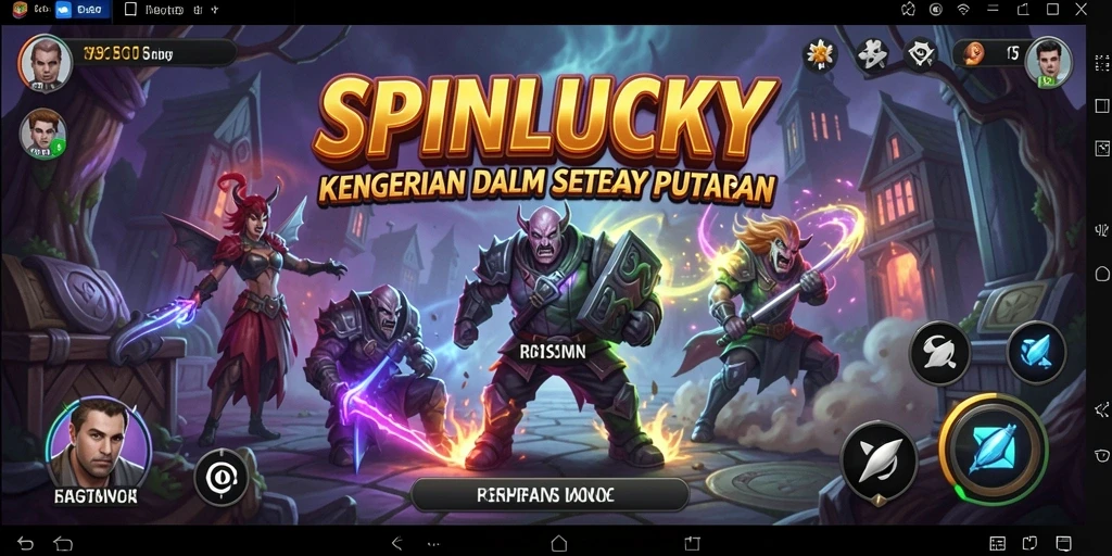 Screenshot menampilkan gameplay SPINLUCKY yang menegangkan.