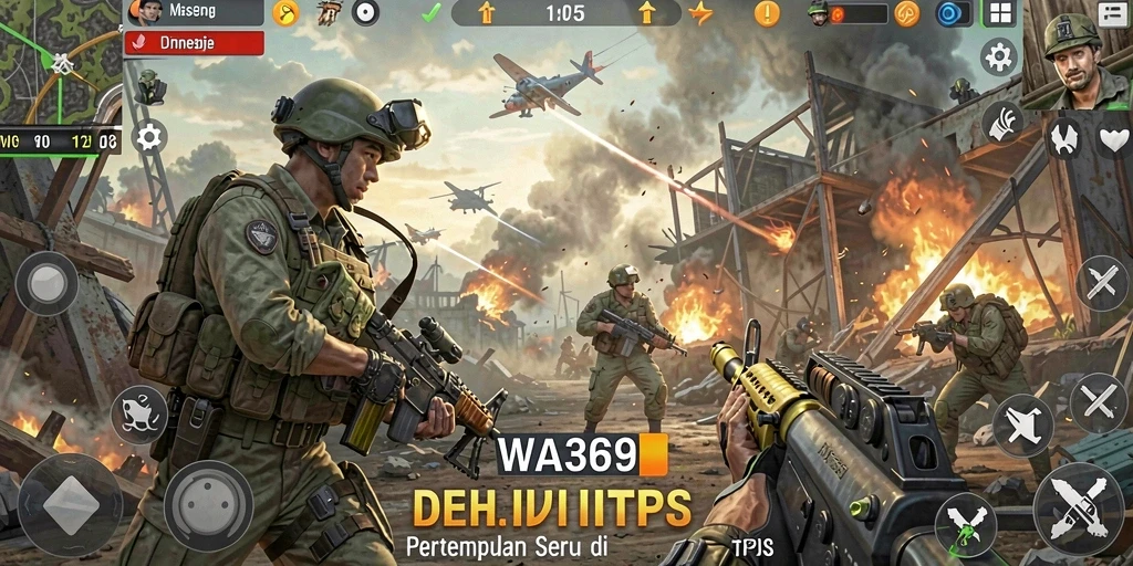 Screenshot gameplay WA369, menunjukkan aksi seru pertempuran TPS.